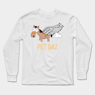 Pegasus Pet Gaz Funny French Pun About Farts Long Sleeve T-Shirt